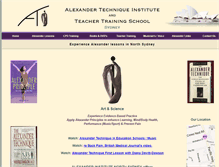 Tablet Screenshot of alexandertechniqueinstitute.com.au